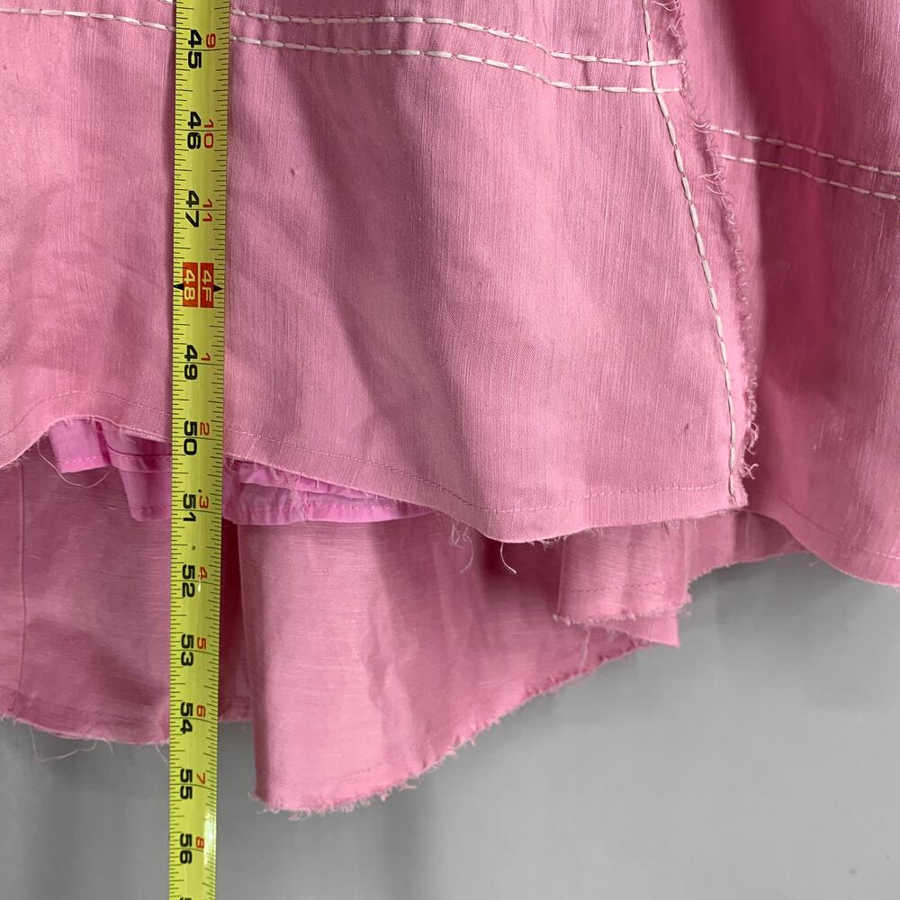 AJE Serendipity Cut Out Dress Musk Pink Puff Sleeve Women 4 Maxi Pockets - Picture 14 of 16